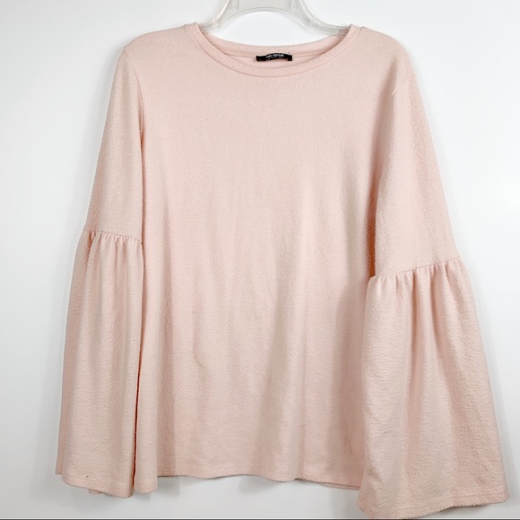 Zara Tops - SALE ZARA TRAFALUC • Blush Pink Bell Bottom Sleeve